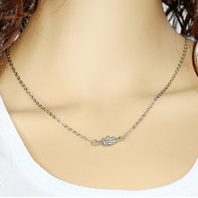 Gold  Silver Hamsa H  of Fatima Choker Necklace For Women Sweater Chain Pendant Jewelry Style EF8