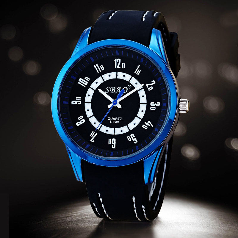 Men's Fashion Ssilicone Rubber Watches Luxury Sport Analog Quartz Wrist Watch EF8
