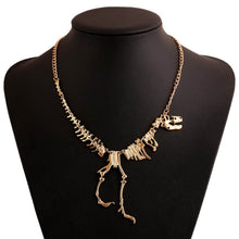 Punk Gothic Jurassic Tyrannosaurus Rex Skeleton Dinosaur Necklace Pendant Gold Silver Matt Black 3 Colors EF8