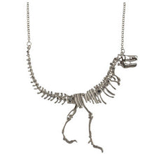 Punk Gothic Jurassic Tyrannosaurus Rex Skeleton Dinosaur Necklace Pendant Gold Silver Matt Black 3 Colors EF8