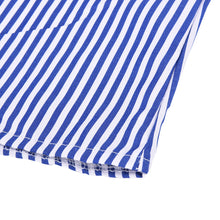 Casual Loose Long Sleeve Tops Street Femme Blusas Cotton Tops White   Blue Women Striped Shirts EF8