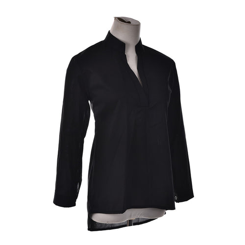 Casual White Black Women Blouse Ladies Solid Elegant V-neck Blouses Long Sleeve OL Office Shirt Plus Size EF8