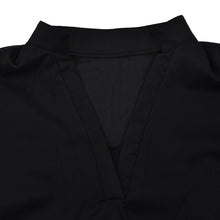 Casual White Black Women Blouse Ladies Solid Elegant V-neck Blouses Long Sleeve OL Office Shirt Plus Size EF8