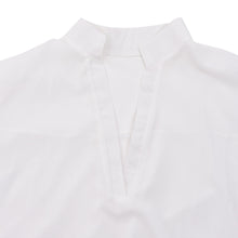 Casual White Black Women Blouse Ladies Solid Elegant V-neck Blouses Long Sleeve OL Office Shirt Plus Size EF8