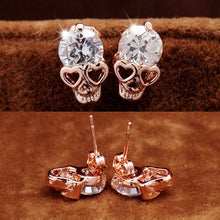 Charm Vintage Stud Earrings Women Gold Plated Skull Stud Earrings Jewery EF8