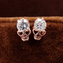 Charm Vintage Stud Earrings Women Gold Plated Skull Stud Earrings Jewery EF8