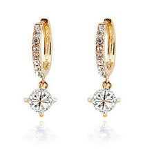 Charm Zircon Crystal Drop Earrings Chic Shining Rhinestone Dangle Earings For Women Gold Silver color EF8