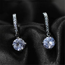 Charm Zircon Crystal Drop Earrings Chic Shining Rhinestone Dangle Earings For Women Gold Silver color EF8