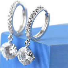 Charm Zircon Crystal Drop Earrings Chic Shining Rhinestone Dangle Earings For Women Gold Silver color EF8
