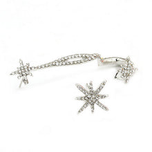Classic Rhinestone Star Ear Cuff Trendy Personality Luxury Clip Earrings For Women Jewelry  EF8