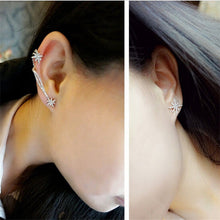 Classic Rhinestone Star Ear Cuff Trendy Personality Luxury Clip Earrings For Women Jewelry  EF8