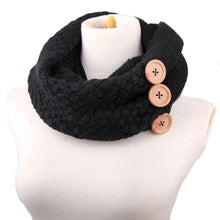 Design Fashion Scarf Women Warm Wool Blend Two Circle Cable Knit Cowl Neck Scarf Shawl cachecol EF8