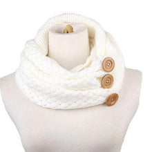 Design Fashion Scarf Women Warm Wool Blend Two Circle Cable Knit Cowl Neck Scarf Shawl cachecol EF8