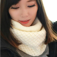Design Fashion Scarf Women Warm Wool Blend Two Circle Cable Knit Cowl Neck Scarf Shawl cachecol EF8