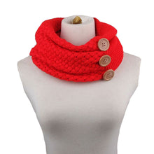 Design Fashion Scarf Women Warm Wool Blend Two Circle Cable Knit Cowl Neck Scarf Shawl cachecol EF8