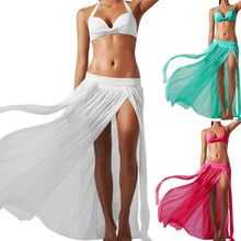 Elastic Gauze Women Beach Skirt Split Sarong Skirt For Bikini Cover Up 5 Colors Swim Beach Skirt EF8