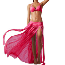 Elastic Gauze Women Beach Skirt Split Sarong Skirt For Bikini Cover Up 5 Colors Swim Beach Skirt EF8