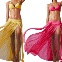 Elastic Gauze Women Beach Skirt Split Sarong Skirt For Bikini Cover Up 5 Colors Swim Beach Skirt EF8