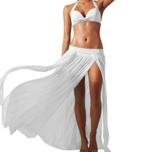 Elastic Gauze Women Beach Skirt Split Sarong Skirt For Bikini Cover Up 5 Colors Swim Beach Skirt EF8