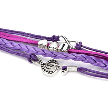 Love Heart Infinity Leather Bracelets   Bangles Weave Braided Multicolor Women bracelet EF8