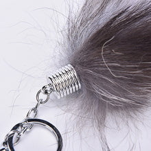 Charm Pendant Large Faux Fox Fur Tail Keychain Fur Key Ring For Women Ladies Girls H bag Hanging 2 Colors EF8