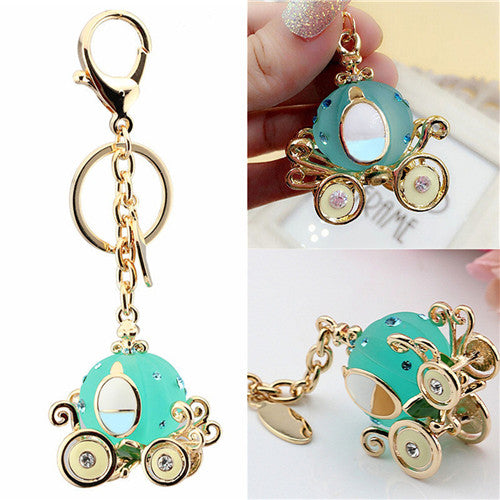 s Pumpkin Car Keychain Alloy H -painted Craft Hangings Purse Backpack Keyring Chains Fobs Accessories EF8
