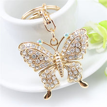 s Women Jewelry Gifts Charm Women Rhinestone Butterfly Key Chain Keyrings For Women  EF8