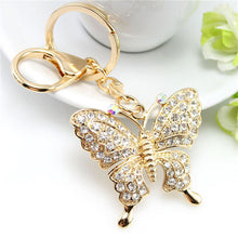 s Women Jewelry Gifts Charm Women Rhinestone Butterfly Key Chain Keyrings For Women  EF8