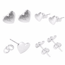 Jewelry Unique Heart Shape Sliver Plated Alloy Stud Earring FT EF8
