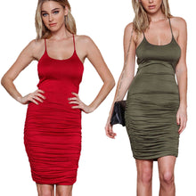 Fashion Women Sexy Lace Bandage Elastic High Waist Sleeveless Stripe Party Short Mini Buttocks Dress EF8