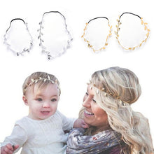 2Pcs Gold Silver Leaves Hairb s Korean Hair Accessories Bridal Trendy Jewelry For Mother   Baby Gifts EF8