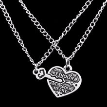 2pc Key Unlock My Heart Lock Best Friend Necklace For Women Lover Fine Jewelry EF8