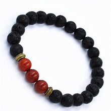 Fashion Agate Bracelet Lion Elastic Beaded Lava Bracelet Tibet Charm Bracelets for Men Women Unisex EF8