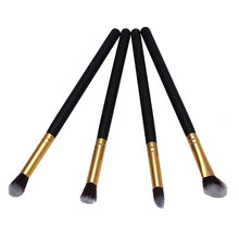 Fashion Black Colour 4pc Makeup Cosmetic Brushes Tool Eyeshadow Powder Foundation Blending Brush Set EF8