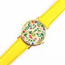 Fashion Design Women's Analog Quartz Wrist Watch Leather Animal Floral Printed Ladies Dress Watches EF8