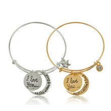 I Love You Heart Bracelets Woman Bangles Bracelets Moon Cuff Bracelets Jewelry  EF8
