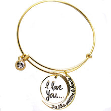I Love You Heart Bracelets Woman Bangles Bracelets Moon Cuff Bracelets Jewelry  EF8