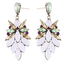 Jewelry European Style Exaggerated Four-color Rhinestone Large Earrings For Women  EF8