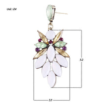 Jewelry European Style Exaggerated Four-color Rhinestone Large Earrings For Women  EF8