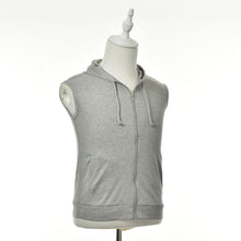 Men Casual Slim Fit Basic Hooded Jacket Sleeveless Vest Waistcoat Zipper Hoodies Sweatshirt EF8