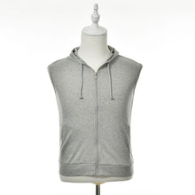 Men Casual Slim Fit Basic Hooded Jacket Sleeveless Vest Waistcoat Zipper Hoodies Sweatshirt EF8