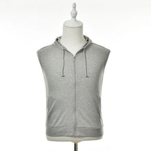Men Casual Slim Fit Basic Hooded Jacket Sleeveless Vest Waistcoat Zipper Hoodies Sweatshirt EF8
