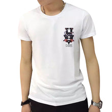 Fashion Men Casual luxury clothes arder comfort T-shirts Short Sleeve Tax stamp round collar Tops Blouse homme Black White EF8