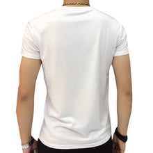 Fashion Men Casual luxury clothes arder comfort T-shirts Short Sleeve Tax stamp round collar Tops Blouse homme Black White EF8