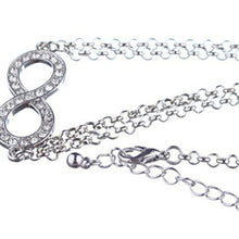 infinite Lucky 8 Crystal Chain Zinc Alloy Gold Plated Necklace Body Chain Jewelry EF8