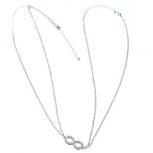 infinite Lucky 8 Crystal Chain Zinc Alloy Gold Plated Necklace Body Chain Jewelry EF8