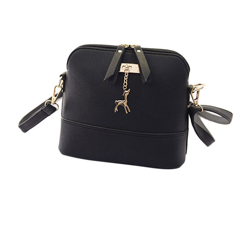 Fashion Women Messenger Bags Ladies Casual Small Shell Leather Crossbody Shoulder Bag Zipper Bag EF8