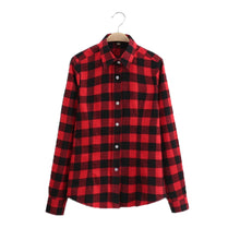 Women Plaid Shirt Flannel Shirt Long Sleeve Women Blouses Shirt Women Plus Size 3XL Cotton Blusas Tops Blouse EF8