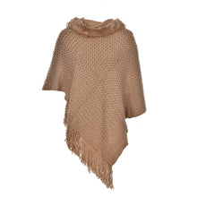 Women Poncho Knit Cloak Coat Batwing Cape Ladies Hooded Sweater Outwear Knitwear Top EF8