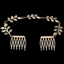 Hair Accessories Gold Leaf Chain With Comb Head Headb s For Women Girl Lady EF8